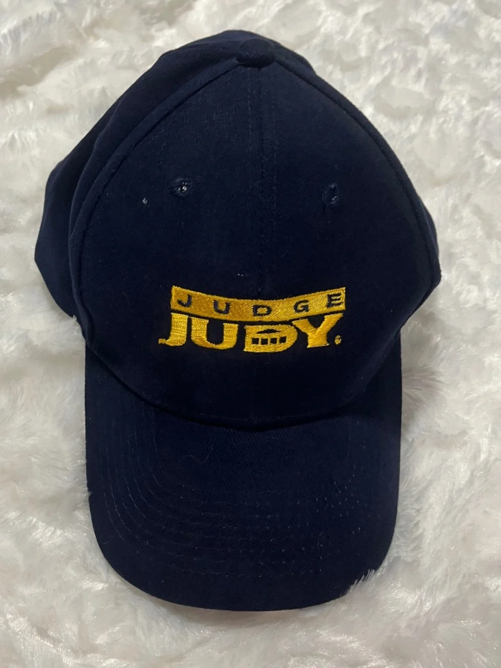 Judge Judy, promotional baseball cap. Velcro closure.